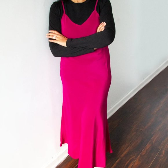 Bhoomki Silk Crepe Slip Dress - Picture 3 of 6